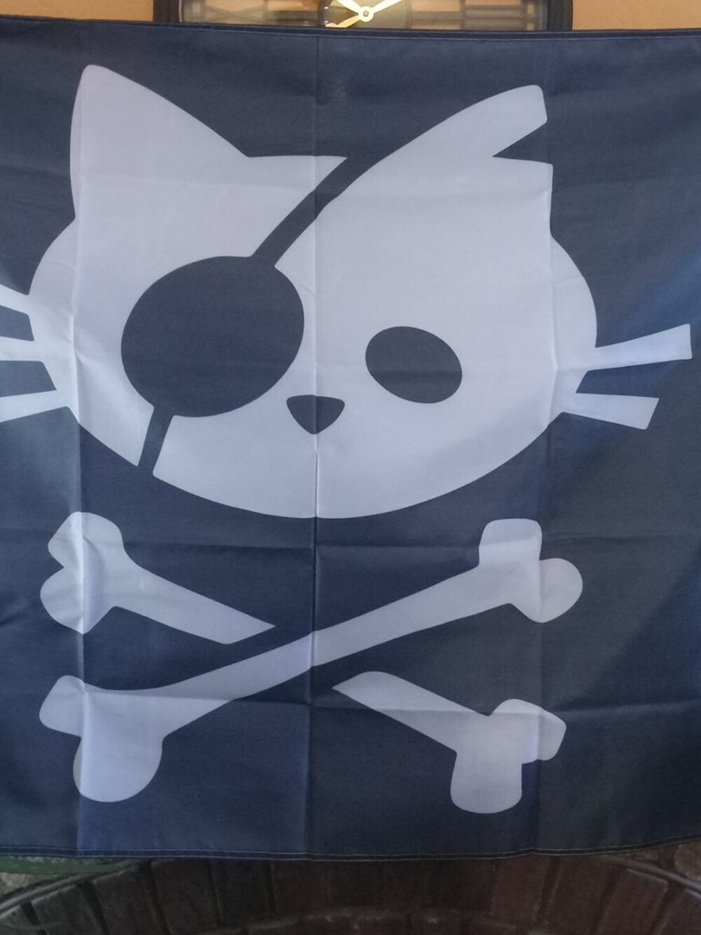 🎃 Halloween Cat Skull and Cross Bones 3x5 Pirate Flag